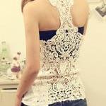 Bottoming Vest Back Lace Crochet